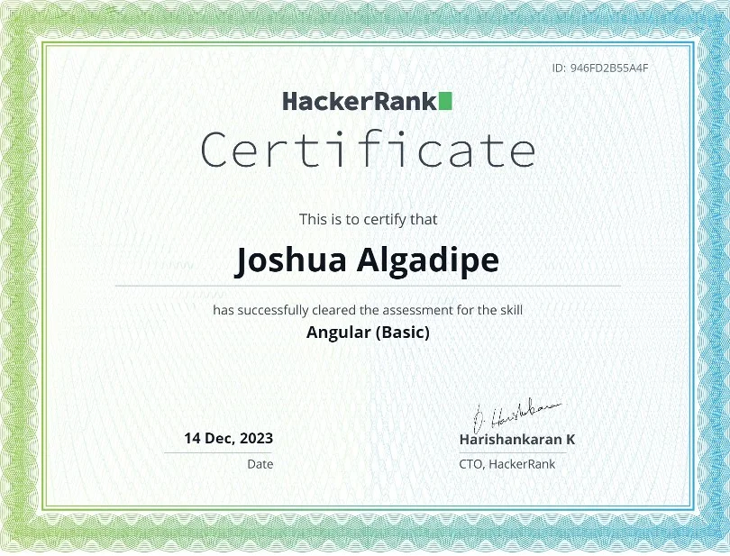 Angular Basic Certificate