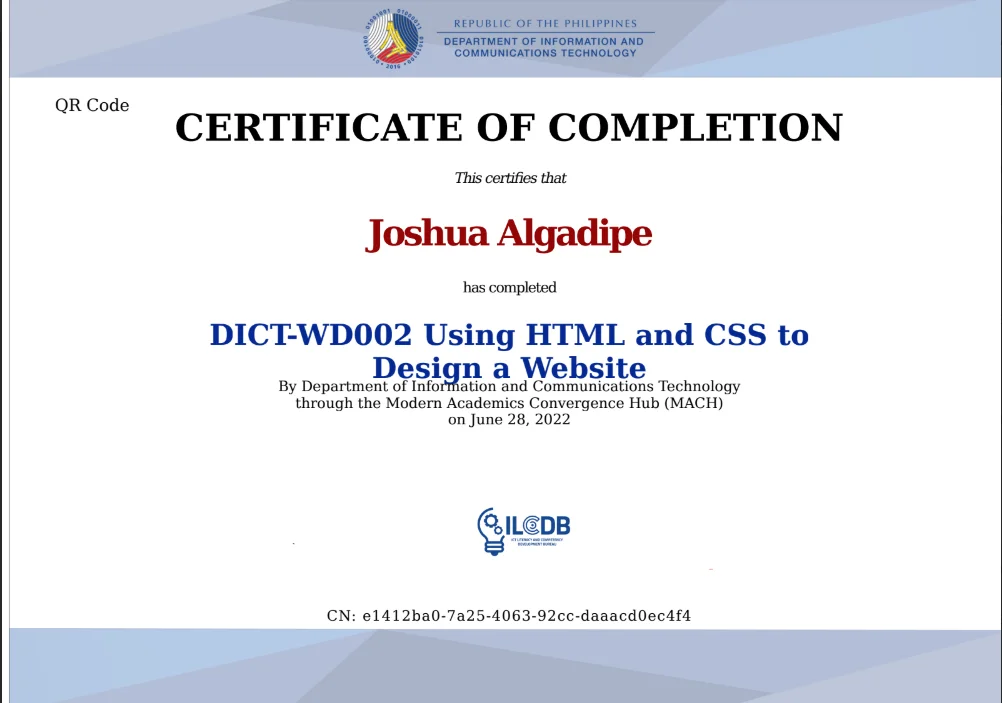 Using HTML and CSS to Design a Website Certificate